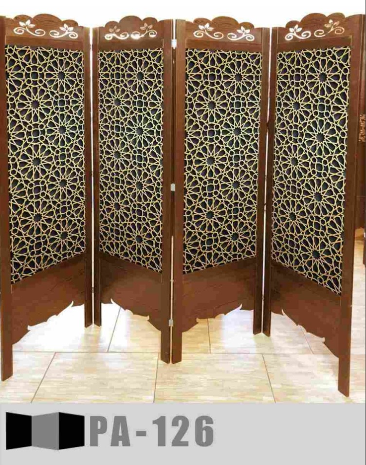 پاراوان پارتیشن کاغذ دیواری متحرک مدل126