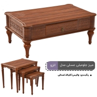 جلو مبلی و عسلی MDF وکیوم مدل انزو