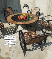 میز اتشدان گرد 4نفزه