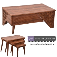 جلو مبلی و عسلی MDF وکیوم مدل کژال